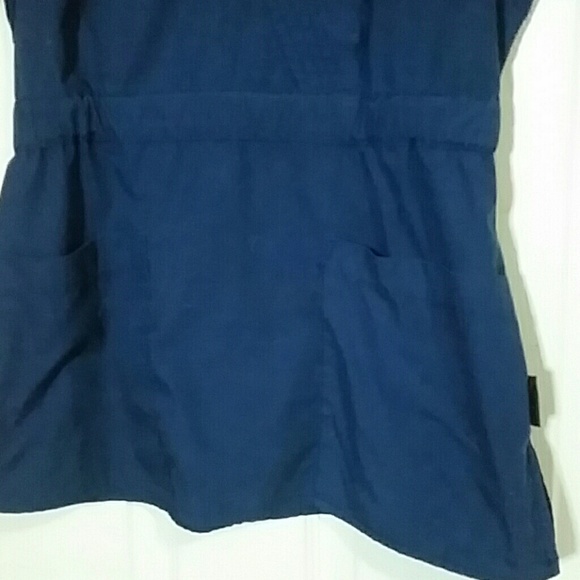 XS Peaches Fitted Scrubs Set Navy - Picture 3 of 8